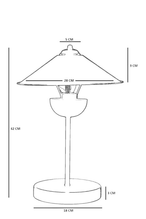 Opviq Lámpara de Mesa de Metal Dorado 8893-2 Opviq Lámpara de Mesa de Metal Dorado 8893-2